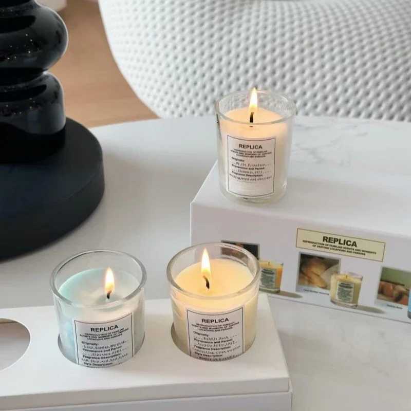 Scented Candle 70g3 Pcs Set By The Fireplace Aromatherapy Candles Lazy Sunday Morning Home Romantic Fragrance Ornament Gift Y251204