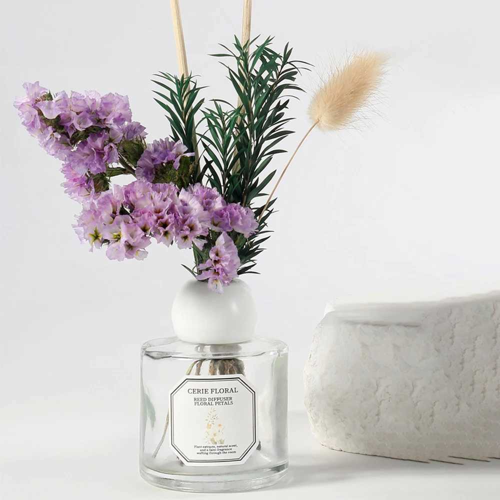 50ml Reed Diffuser Set - Lavender/Freesia Fragrance Oil with Expanding Sticks Hotel Home Aromatherapy Air Freshener Y251204