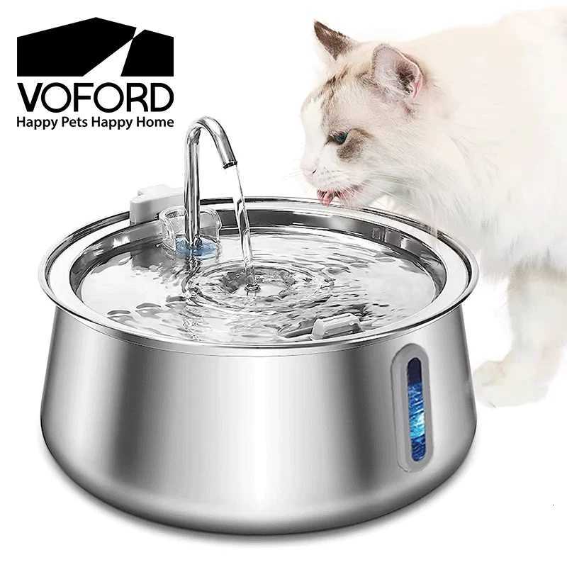 4L Stainless Steel Automatic Pet Water Dispenser Cat Water Fountain Ultra Quiet Dog Water Fountain with Filter Cat Products M251204