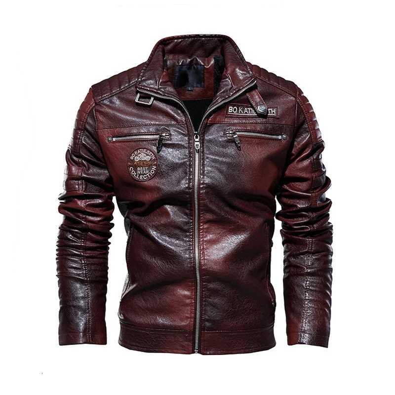 Autumn Winter Mens PU Leather Jackets Fashion Men Retro Zipper Biker Leather Coats Men Fleece Lined Warm Windbreaker Jacket 7XLT251204