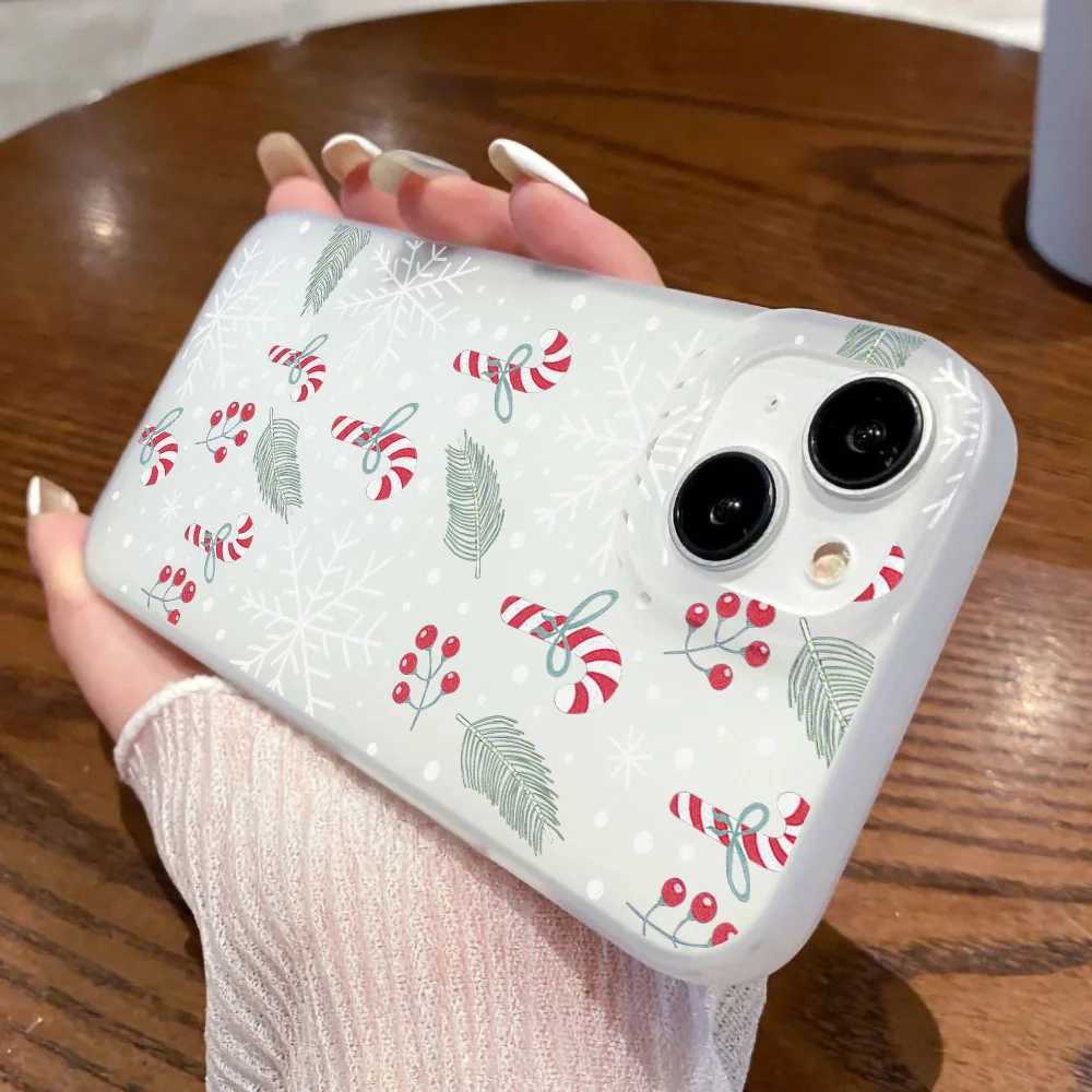 New Year Christmas Tree Snowflake Pattern Phone Case For iPhone 13 14 12 11 15 16 Pro Max 12 Mini 16 Plus 16Pro Case Cover Funda H251203