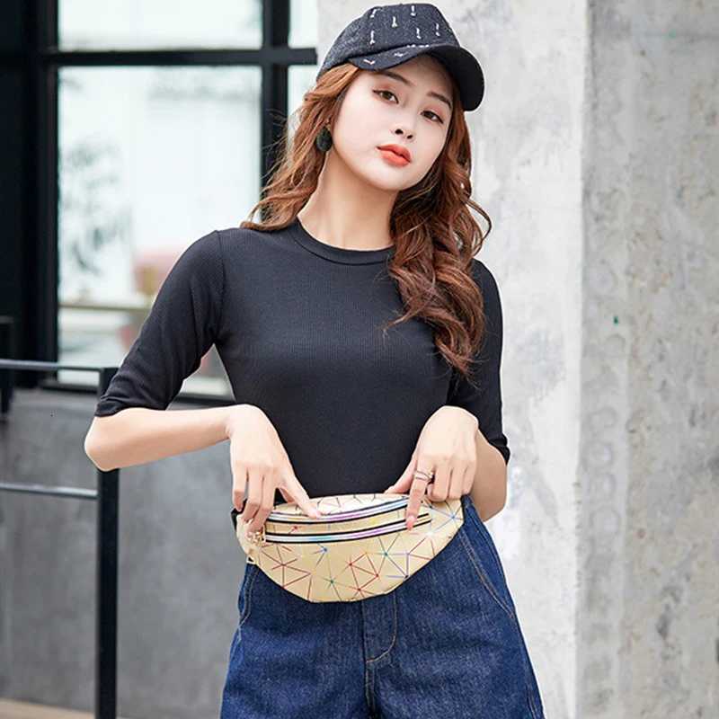 Womens Waist Bag Fanny Pack Solid Color PU Leather Bag Belt Purse Female Zipper Small Purse Phone Key Pouch Chest BagT251204