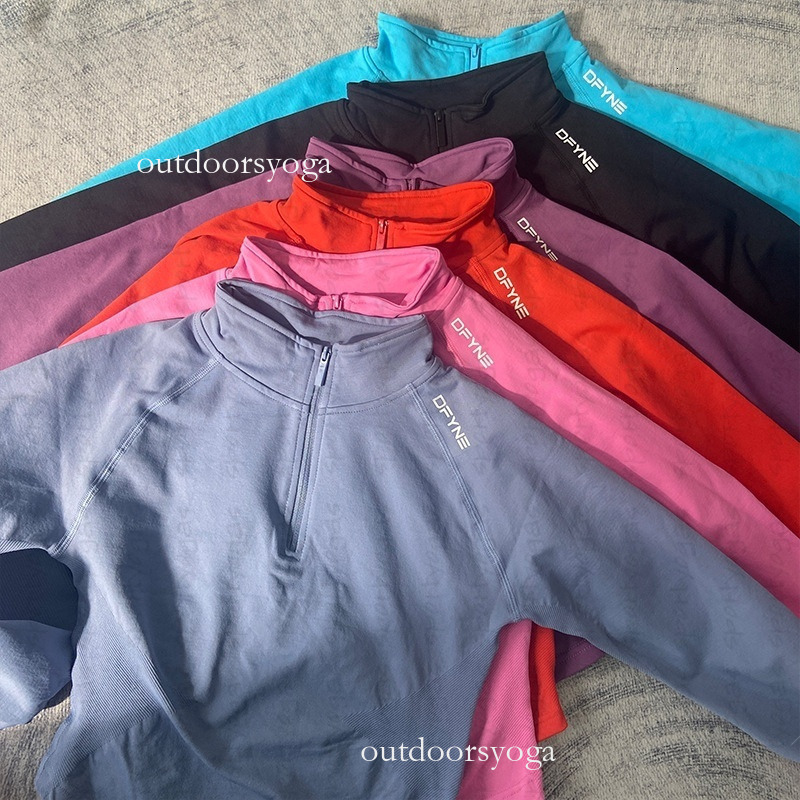 Dfynes Dyfne Half Zip Jacket 25Ss Full Zip Jacket 10A TOP Workout Yogawomen Jacket High Waist Sports Suit Close High Waist Pants Running Long Sleeve Gym Jakets 812