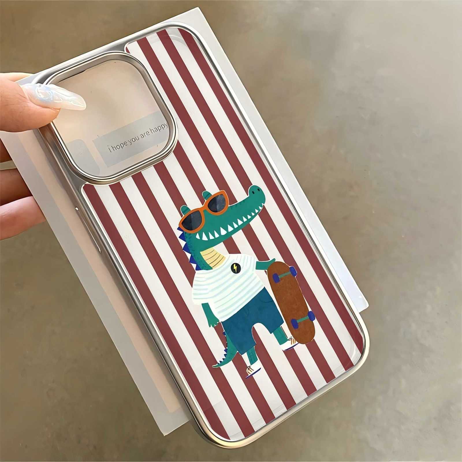 Simple Cute Green And White Plaid Phone Case for iPhone 17 16e 16 15 14 13 12 11 Air Pro Max X XR Plus Luxury Clear Cover H251203