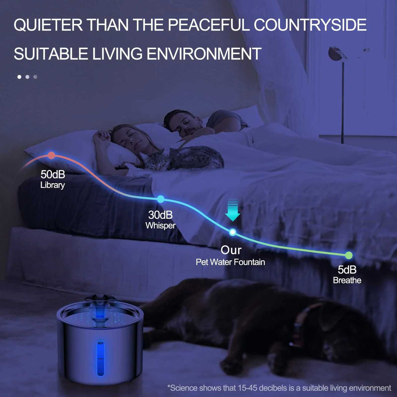 25L Stainless Steel Automatic Cat Water Fountain Auto Power-off Fountain With LED Light Non-slip Mat Dog Water Dispenser M251204