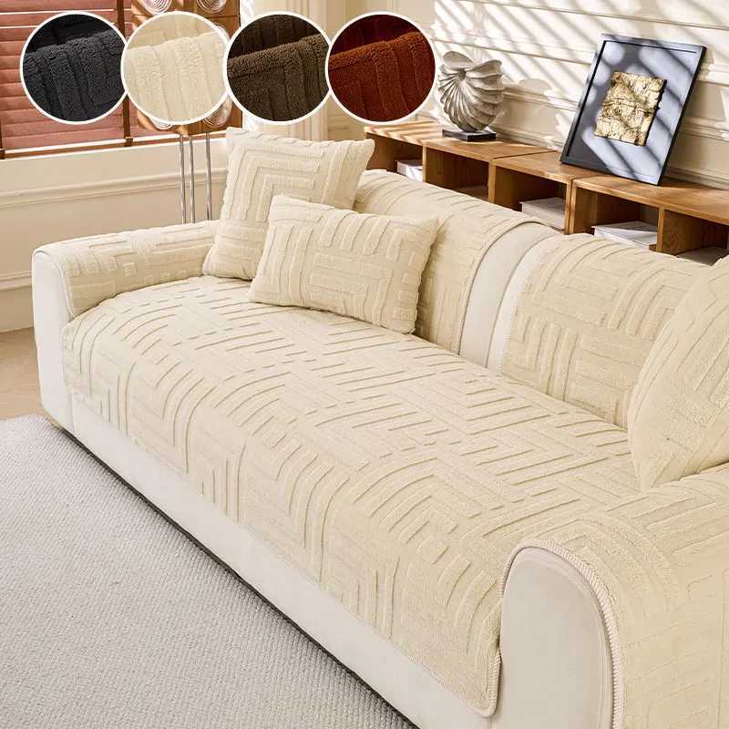 1PC-2025 New Sofa Mat Winter Plush Warm Anti slip Sitting Mat Thickened Living Room Sofa Cover M251204 - view 4