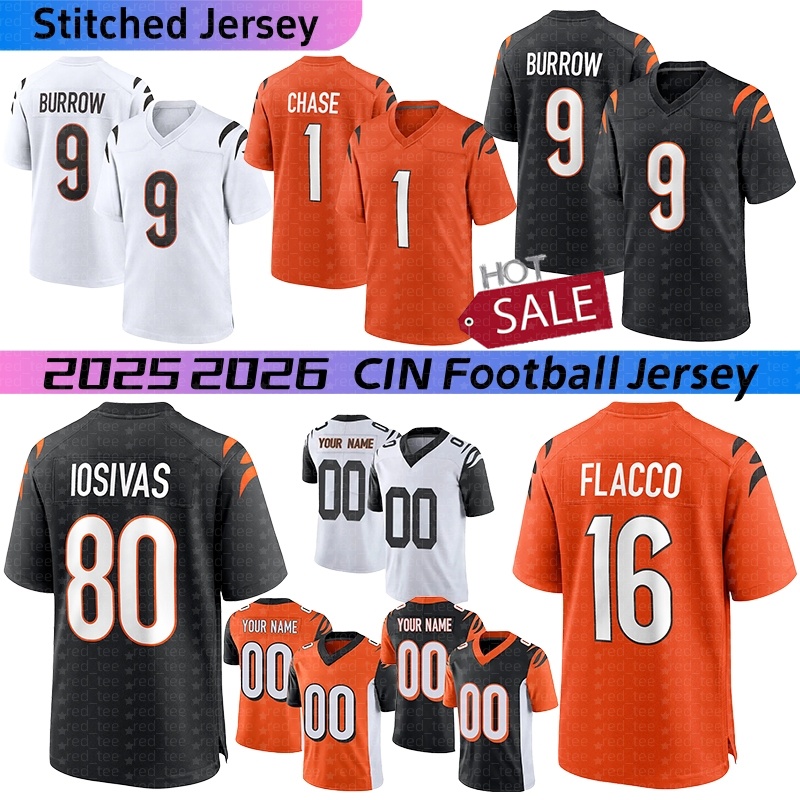 2026 BengalsJersey Joe Burrow Ja Marr Chase Jerseys Zack Moss Andrei Iosivas Mike Gesicki Orlando Brown Jr. BengalsS jersey Football Jerseys
