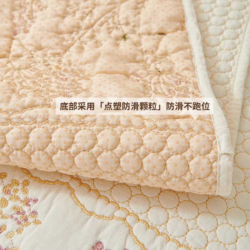 All Cotton Embroidered Sofa Cushion Four Season Universal Fabric Anti Slip Pastoral Style Sofa Cover Straight Row Cushion M251204 - view 5