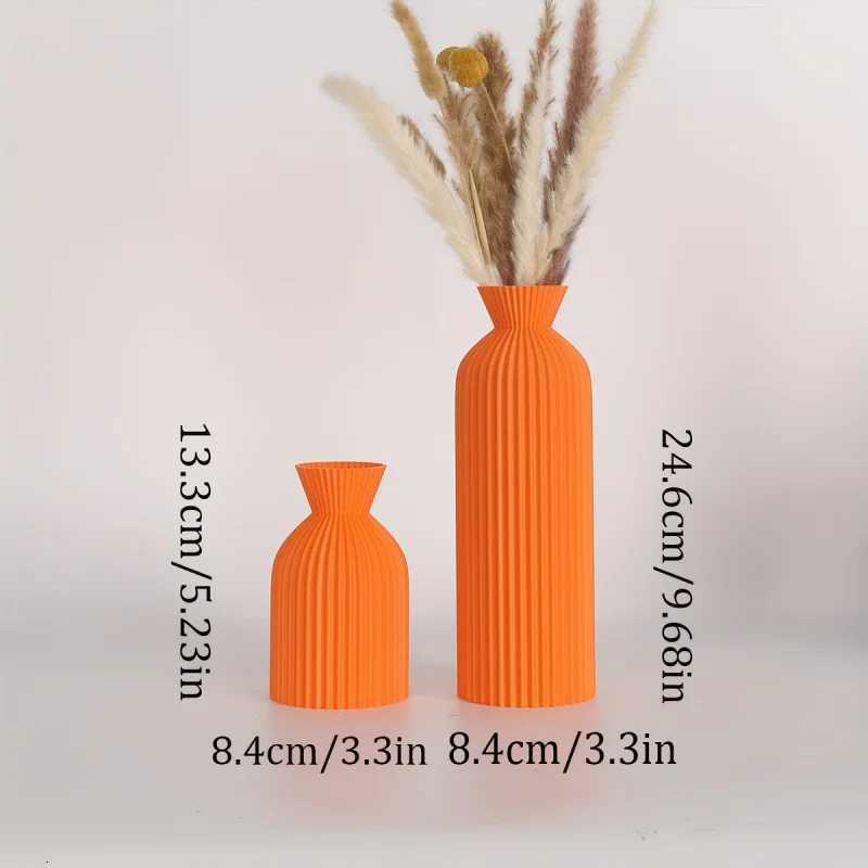 Set of 2 Bohen Style Vases Elegant Plastic Cups for Dried Flowers Suitable for Caf Decoration H251204
