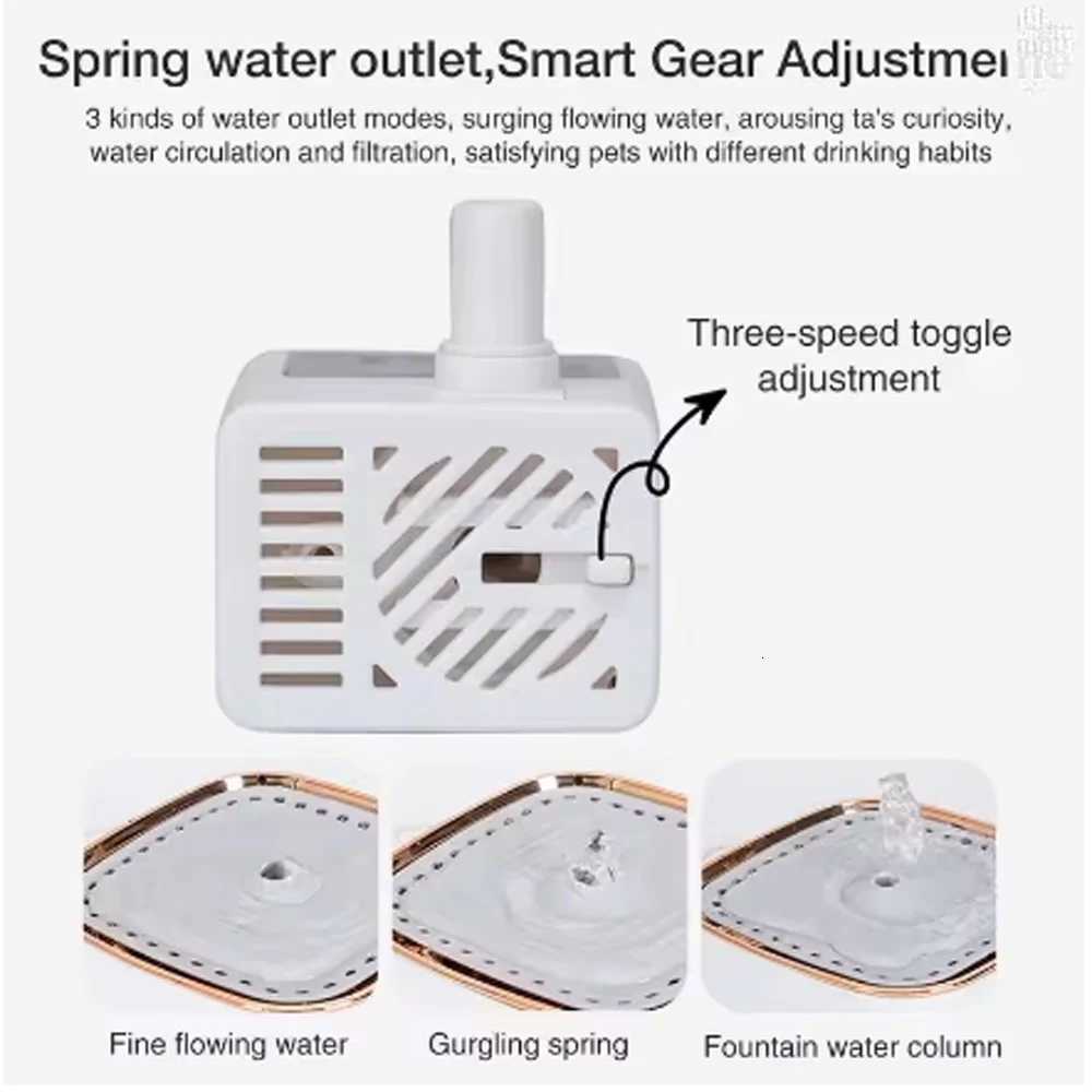 Cat Fountain Anti-Dry Pet Water Fountain 25L Dogs WaterSP End Automatic Water Fountain With Intelligent LED Light Ultra Quiet M251204