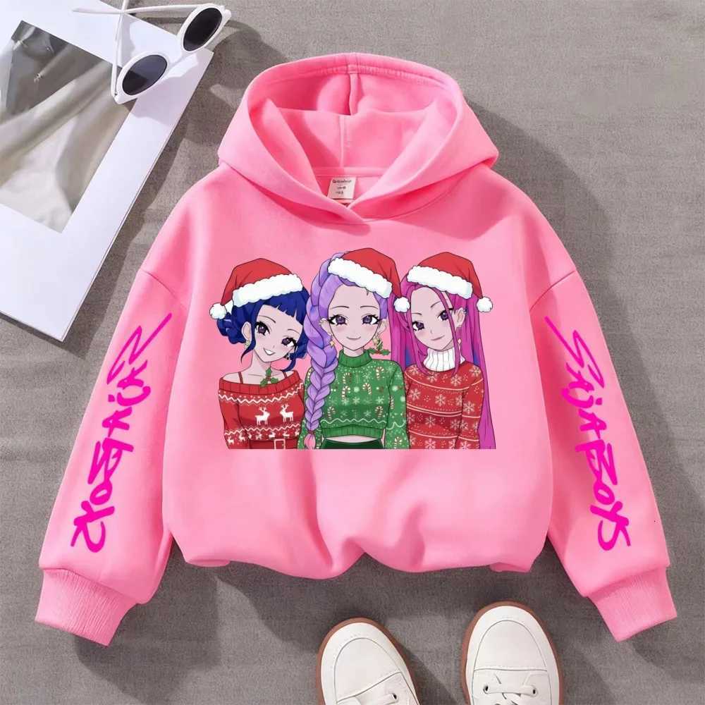 KPop Demon Hunter Christmas Childrens Sweater Autumn New Boys Girls Fashion Street Pullover Childrens Clothing entry luxW251204