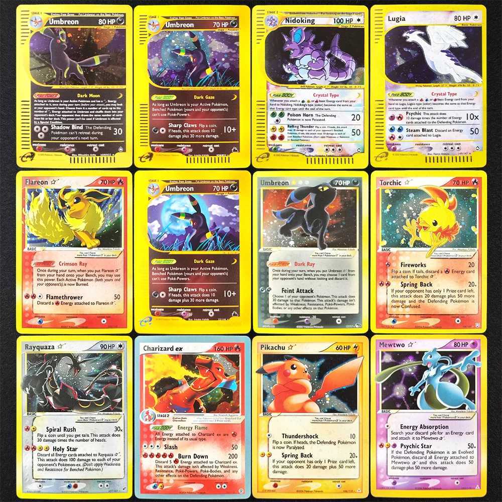 Inglese Lugia Torchic Espeon Gold Star Hobby Flash Card Giocattolo L251204760J
