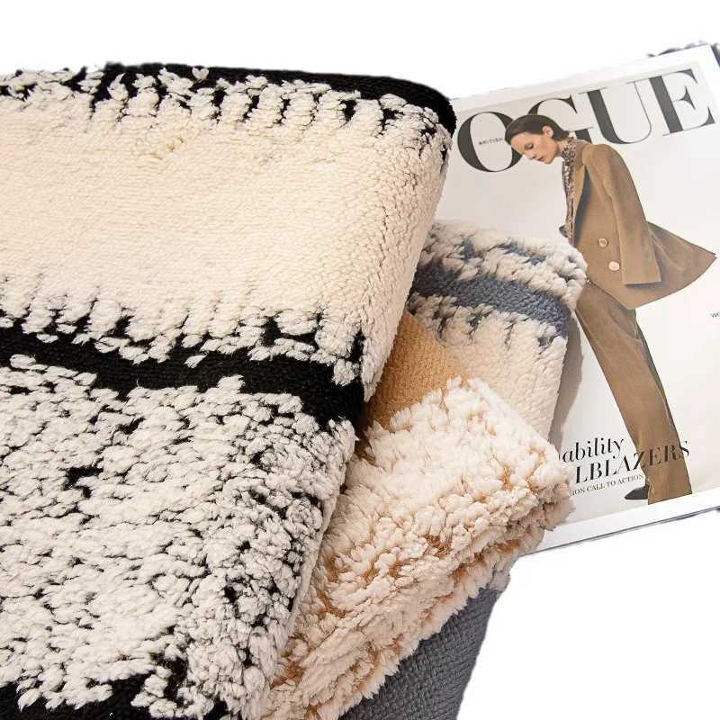 1PC Special-shaped Plush Sofa Seat Cushion Blanket Cloth Simple Wind Autumn and Winter Non-slip New Irregular Cover Towel M251204 - view 5