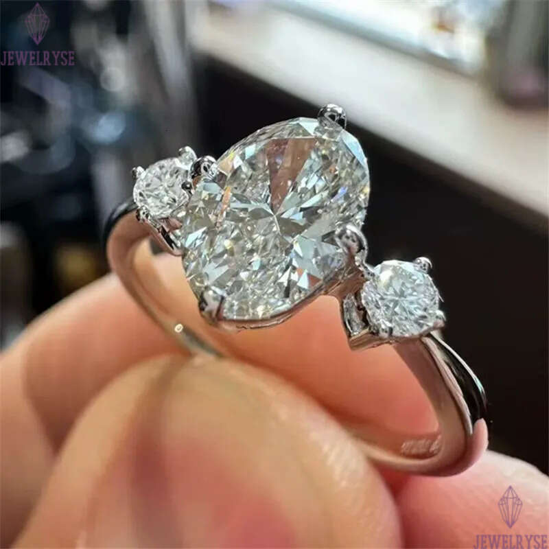 s925 sterling silver ring for woman wed 7x9mm oval cut diamond wedding party 5A cubic zirconia luxury designer engagement rings womens jewelry size 6-