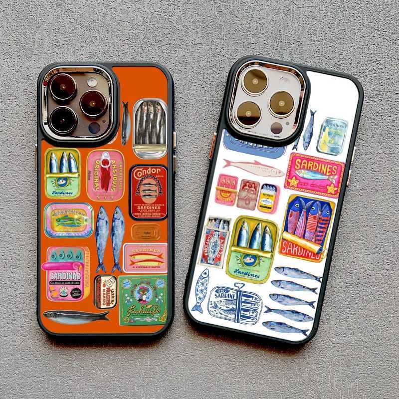 Silicone Phone Case For iPhone 14 13 12 11 Pro Max 16 15 Pro Max Plus XR XS X 7 8 SE2 Fish Funny Sardines Shockproof Back Covers H251203