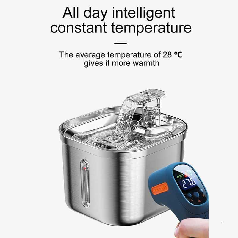22L Stainless Steel Pet Water Dispenser Smart Dog Bowl Automatic Circulation Electronic Cat Water Fountain Travel-Friendly Cat M251204