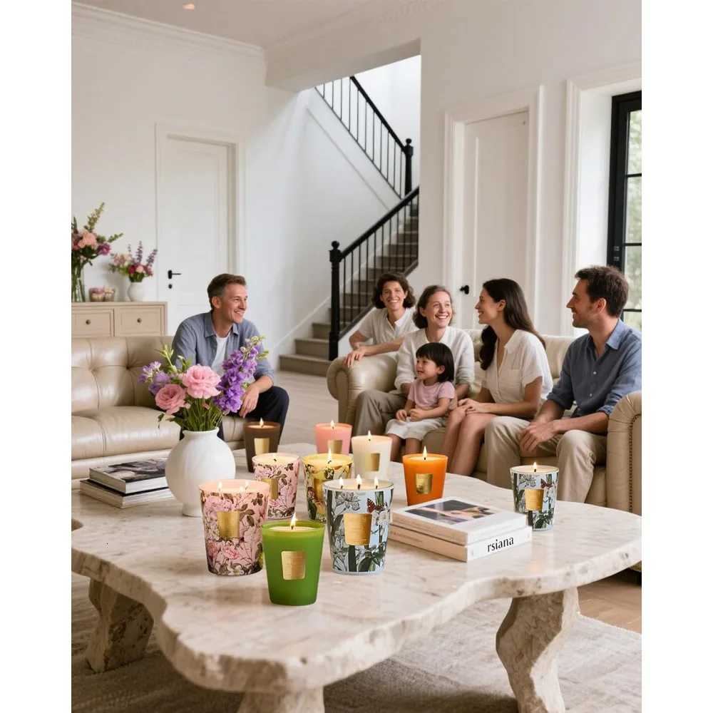 Extra Large 3- Vanilla Scented Candle 35oz 150H Soy Wax Aromatherapy for Stress Relief Home Fragrance Gifts Y251204