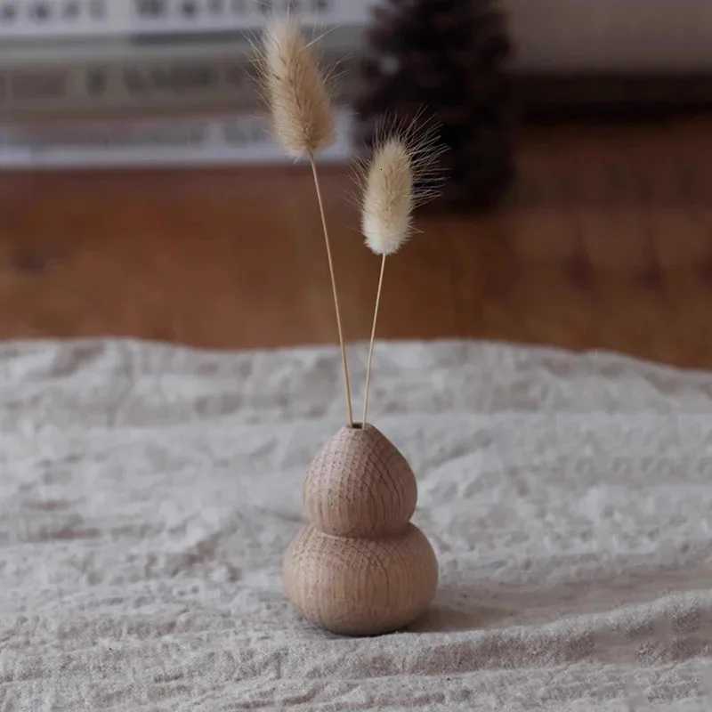 Japanese Wooden Vase for Flower He Decor Decorative Flowers Vase Living Ro Decoration Off Desktop Flowers Bottle Ornament H251204