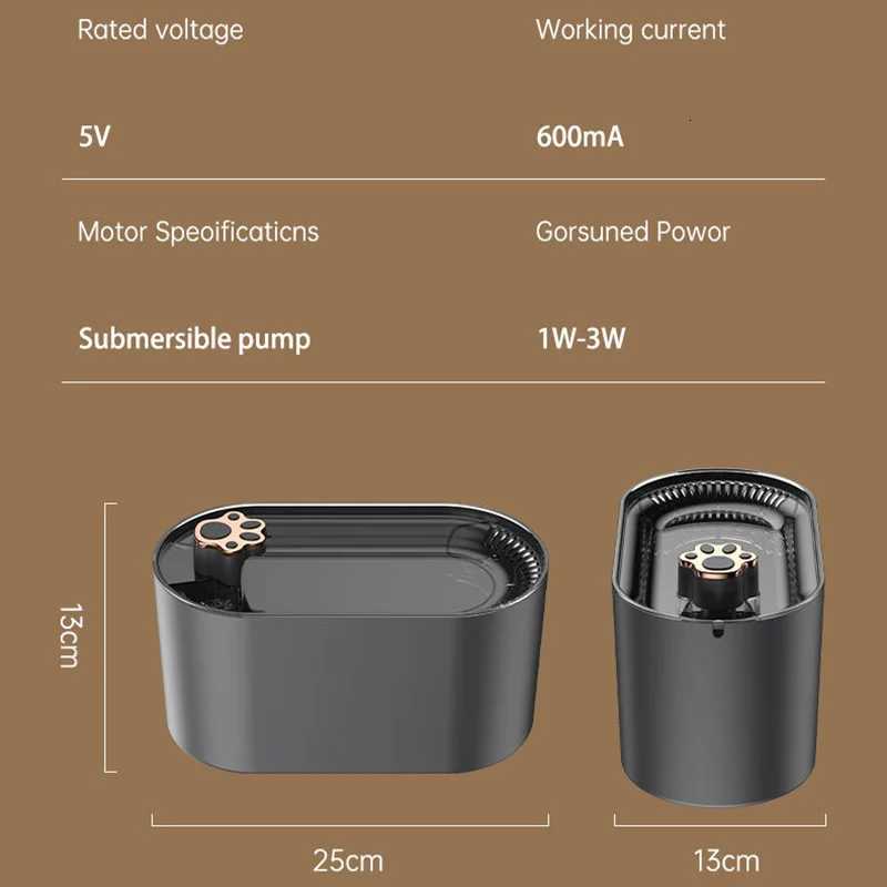 Smart Pet Cat Water Fountain USB Electric Filter Large Capacity Automatic Recirculate Pet Water Feeder Pet Fountain M251204