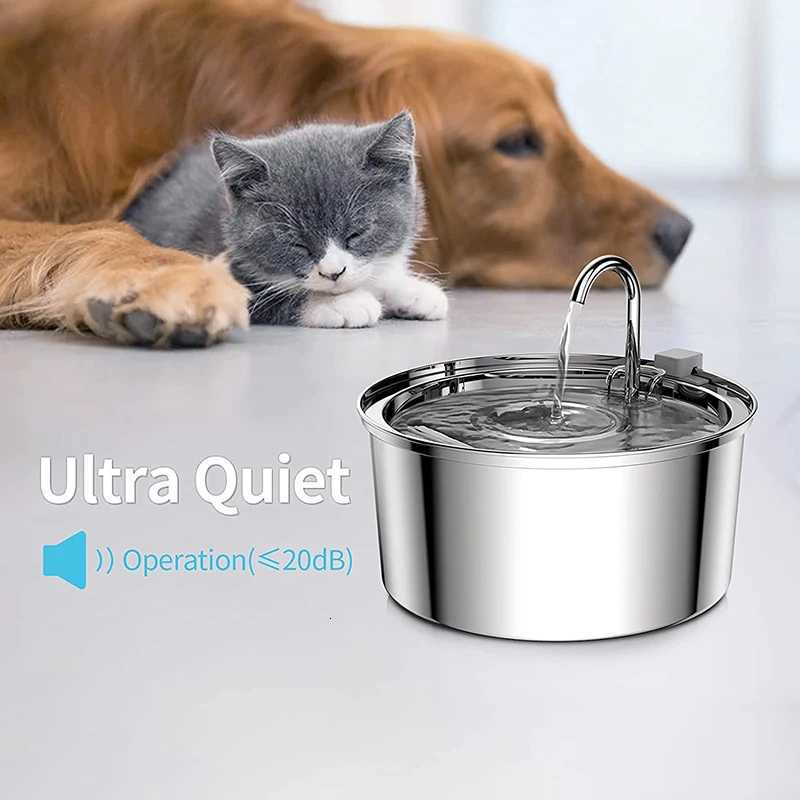 32L Cat Automatic Water Dispenser Pet Smart Induction Water Feeder USB With Filter Stainless Steel Dog Feeder Pet Supplies M251204