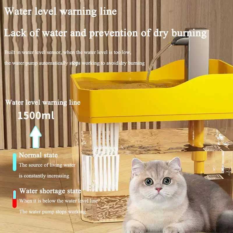 Automatic 15L Pet Water Fountain Filter Mute Cat Drink Bowl Pet Mobile Water Dispenser for Dog and Cat Water Feeding Supplies M251204