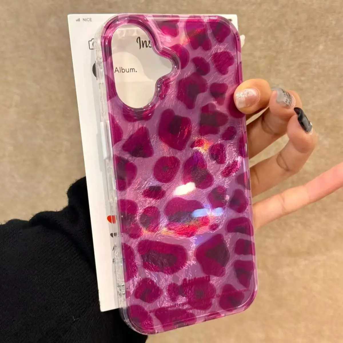 Purple Leopard Print Glacier Pattern Phone Case For iPhone 17 16 15 14 13 12 11 Pro Max XS XR 7 8 Plus 16e Shockproof Back Cover H251203