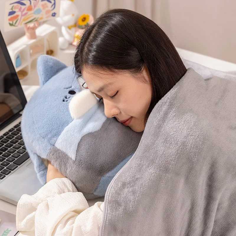 New Cute Cartoon Animal Hands Warmer Blanket 3 in 1 Soft Comfy Warm Sleeping In Office Nice Winter Christmas Gift Y251204