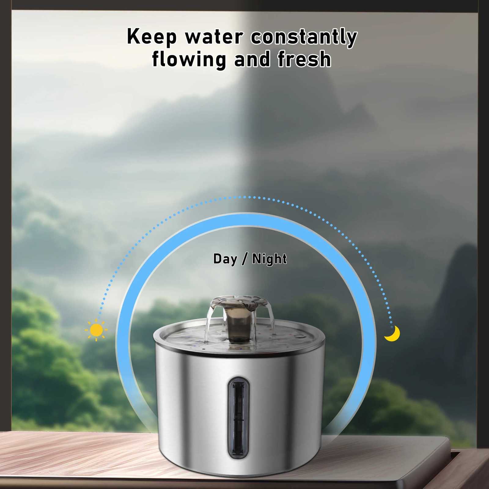 Cat Water Fountain 25L Stainless Steel Pet Water Fountain Dog Water Dispenser Automatic Cat Fountain Dog Bowls Cat Products M251204 - view 6