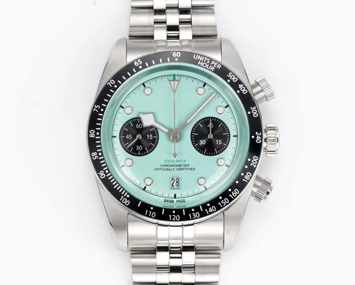 U1 Top-grade AAAAA Tudority Watch Luxury 5A High Quality Automatic Mechanical Movement Blue Dial Watches Reloj Chronograph Montre De Luxe Men Wristwatches