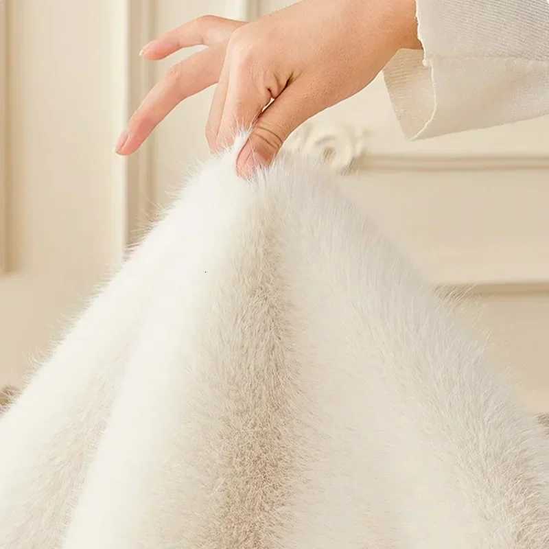 1PC Rabbit Plush Sofa Seat Cover Warm Sofa Towel Slipcover Universal Non-slip L shape Couch Blanket Seat Cushion for Living Room M251204 - view 7