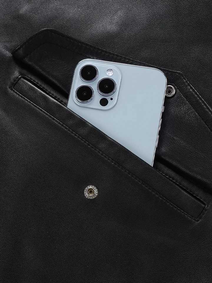 Mens Premium Black Leather Bomber Jacket Authentic Aviator Design Durable CraftsmanshipT251204