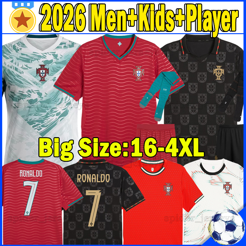XXXL 4XL 2026 Portugal national football team Soccer Jerseys 26 27 Portuguese JOAO FELIX B.FERNANDES RAMOS Player Version Football Shirts Goalkeeper Men Kids Kits