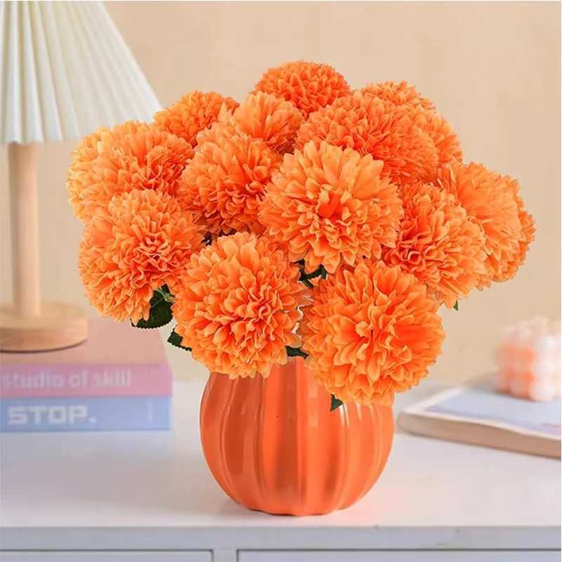2/4Pcs Fall Artificial Flowers Decor Silk Daisy Artificial Bouquet for He Wedding Decor Party Halloween Decoration Fake Flower H251204