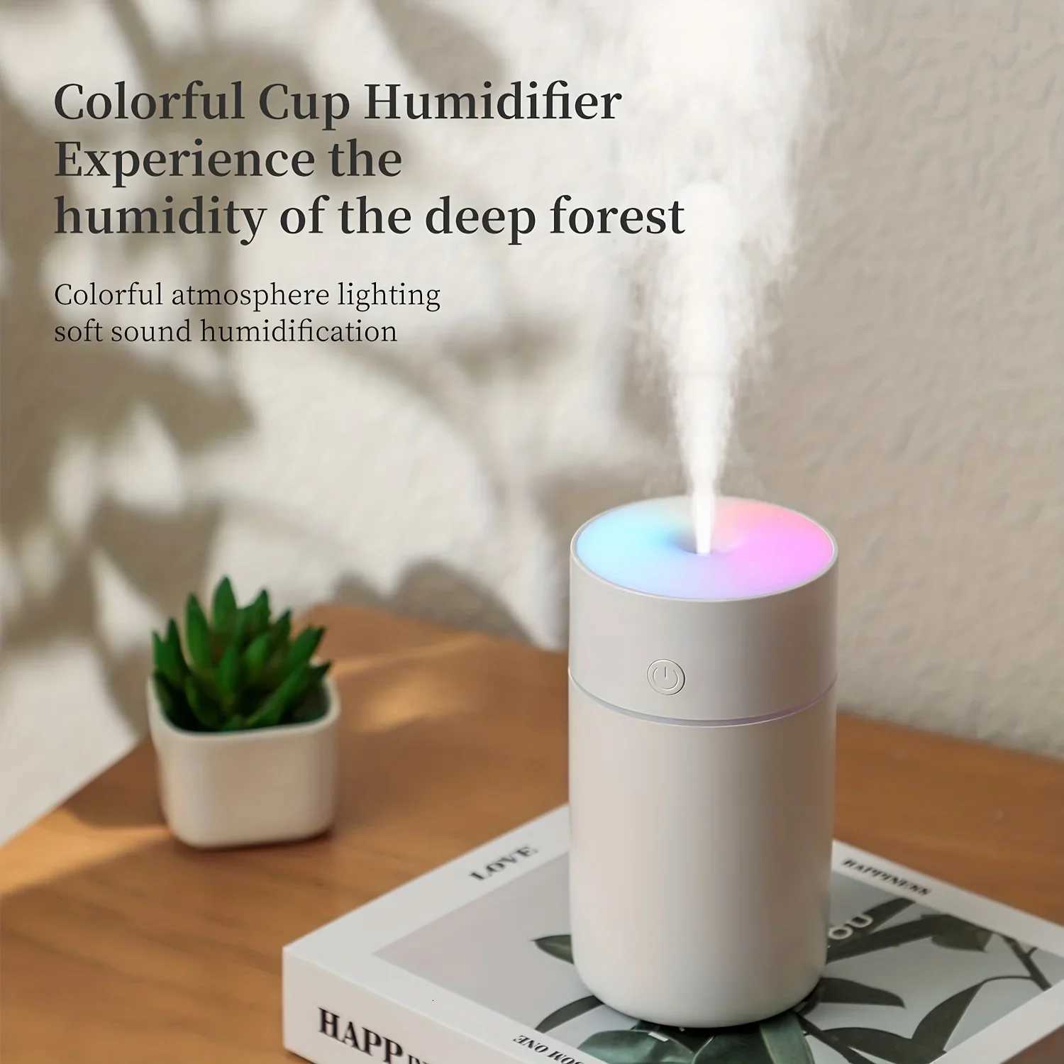 Portable Usb Rechargeable Air Humidifier LED light mini 220ml h2o Spray Mist humidifier Ara Essential Oil Diffuser for Car C251204