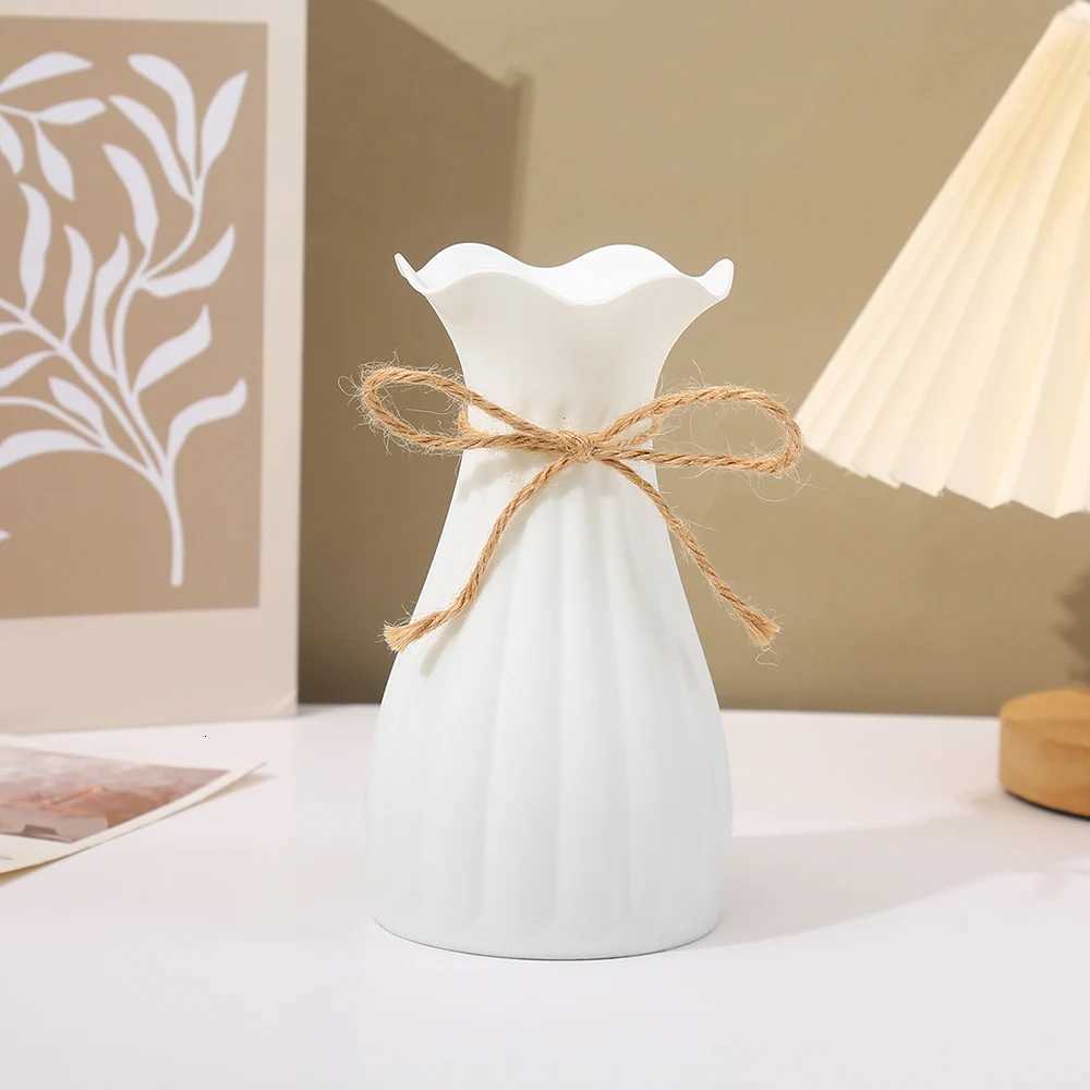 New Living Ro Anti-Ceramic Ceramic Flower Pot Imitation Ceramic Plastic Flower Vase Simplicity Flower Vase H251204
