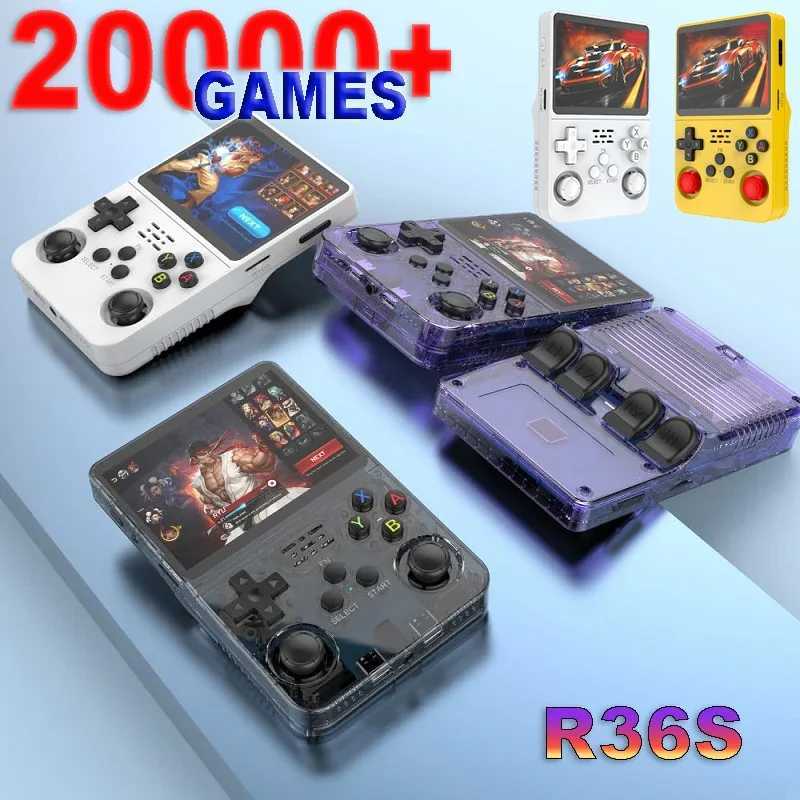 NEW R36S Retro Handheld Video Game Console Linux System 35-inch IPS Sn Mini Portable Handheld Video Player 64GB 15000 Games H251204