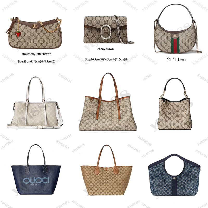 Top quality guccii bag emblem tote bag designer bag shoulder bag handbag emblem bag purse luxury mini bags purse for woman crossbody bags casual gg bag guccibags