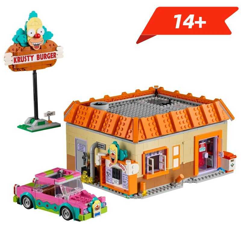 IN STOCK 1635pcs MOC City Krusty Burger Construction Model Bricks Fit 10352 for Children Christmas Gift Set Y251204