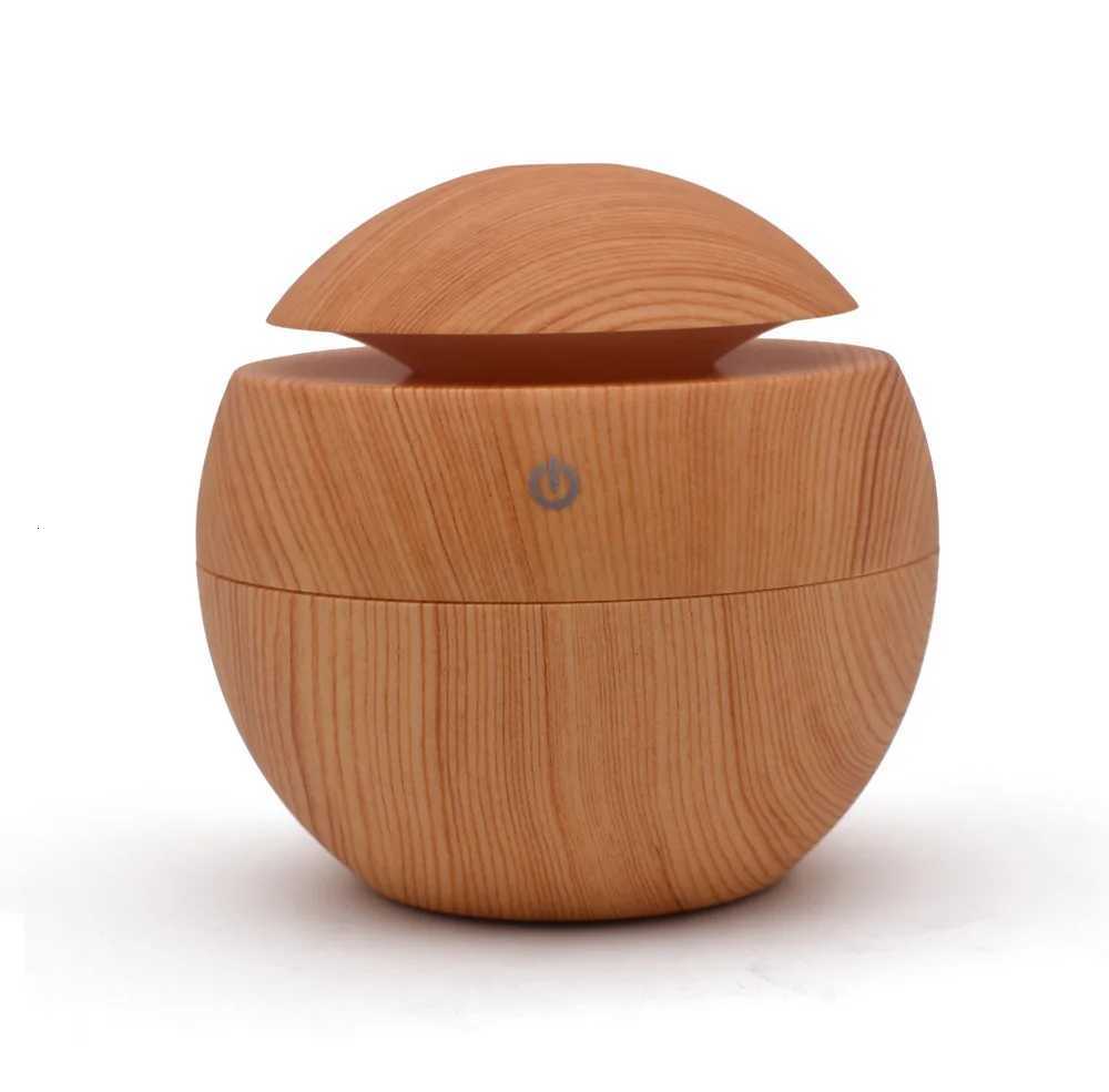 Portable Mini Wood-Grain Spherical Desktop Air Humidifier Purifier Aratherapy hine for He Large Capacity C251204