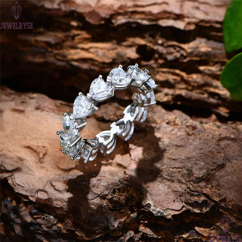 romantic heart s925 sterling silver ring designer for woman party 5A cubic zirconia diamond luxury engagement wedding rings womens jewelry valentines 