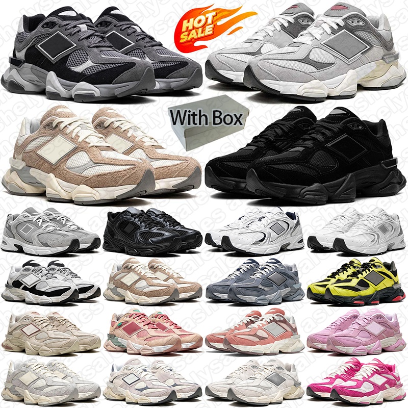free shipping 9060s with box designer 9060 running shoes sneakers for women mens trainers suede leather grey black white brown castlerock outdoor tennis sports