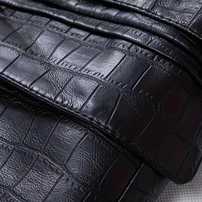 Mens Autumn/Winter PU Leather Jacket Slim Fit Vintage Suit Leather with Belt Motorcycle Lapel Single Breasted CoatT251204