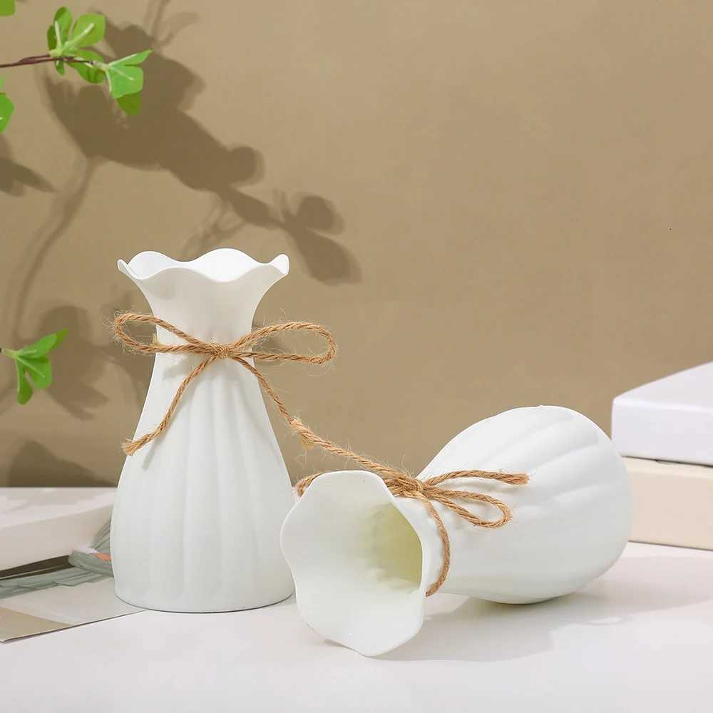 New Living Ro Anti-Ceramic Ceramic Flower Pot Imitation Ceramic Plastic Flower Vase Simplicity Flower Vase H251204