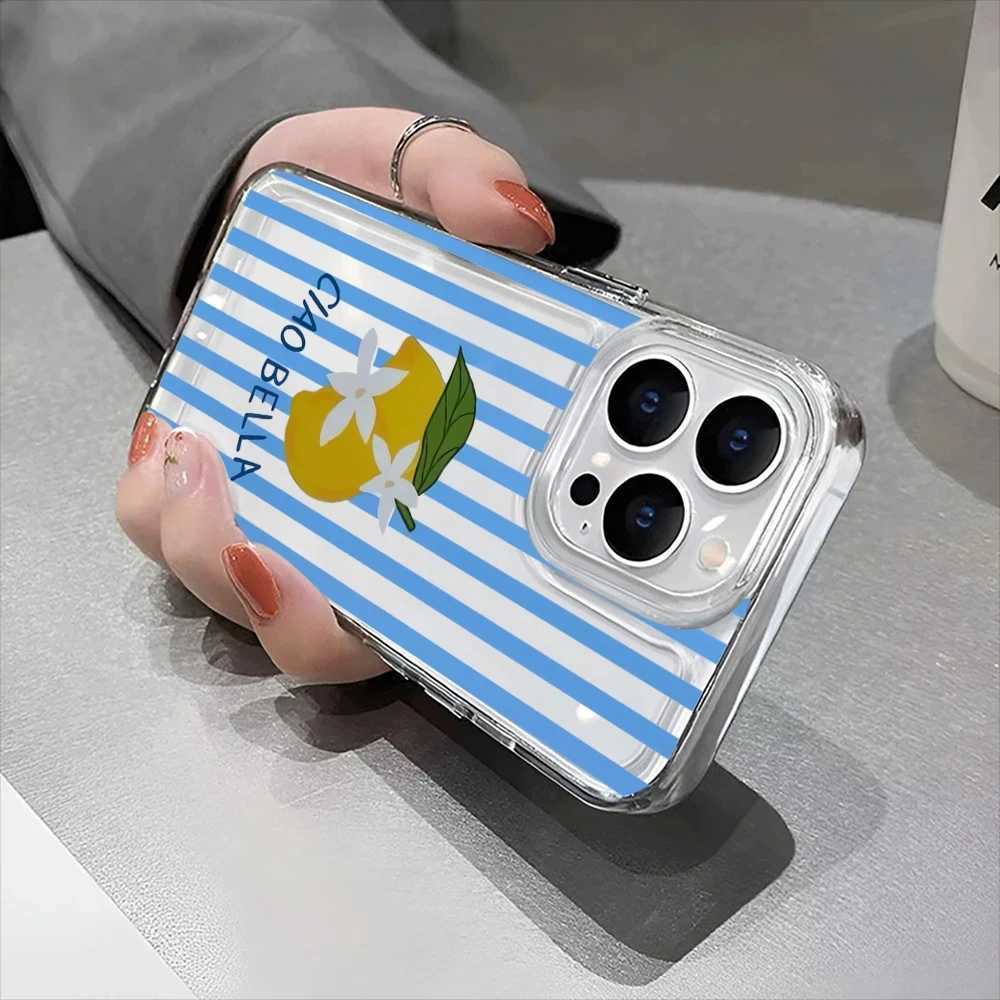 Line lemon transparent phone case for iPhone16Pro Max 16Pro 16Plus 16 15 Pro Max 15Pro 15 13 13Pro 14 12 11Pro Max Plus H251203