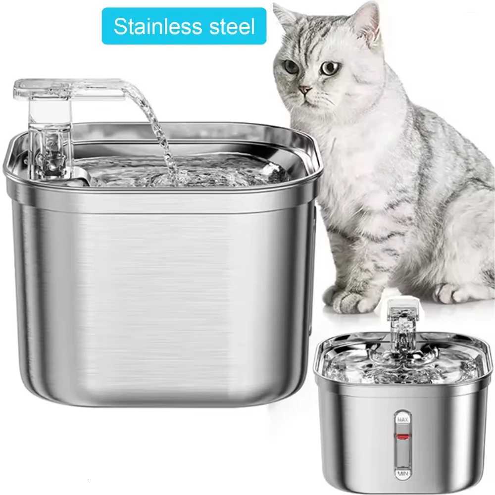 Cat Water Fountain 22L/74oz Stainless Steel Pet Water Fountain Dog Water Dispenser Automatic Cat Fountain Dog Bowls Cat Product M251204