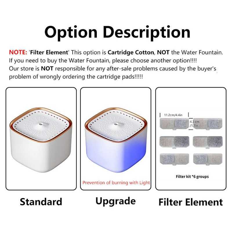 101oz/3L Pet Water Dispenser Automatic Induction Circulating Filtering Cat Drinking Fountain Prevent Slip Detachable Portable M251204