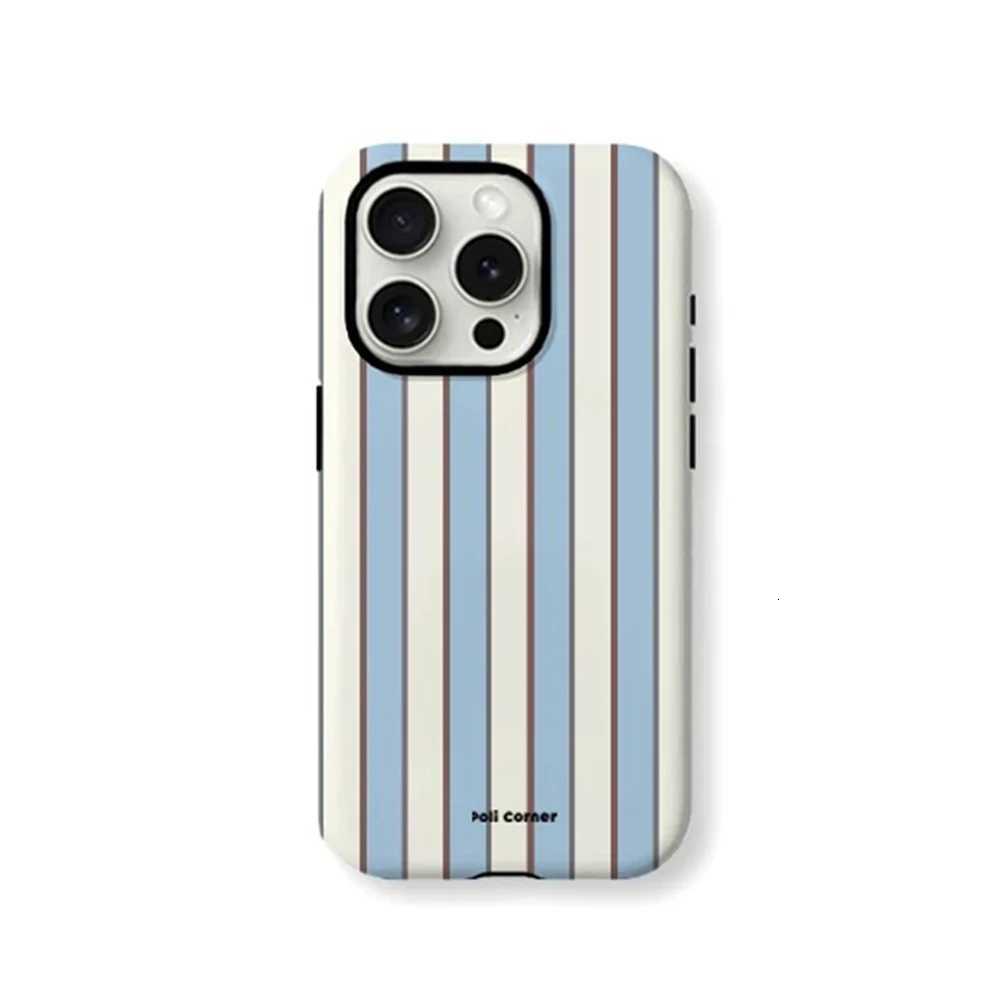 Art Fashion Striped New Phone Case for iPhone 17 16e 16 15 14 13 12 11 X XS XR 8 Air Pro Max Plus Luxury Double-layer Back Cover H251203