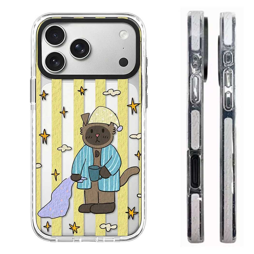 Win Cat 20 Acrylic White Border Phone Cover for IPhone 12 13 14 15 16 17 Pro Max Case for IPhone 17 Air H251203