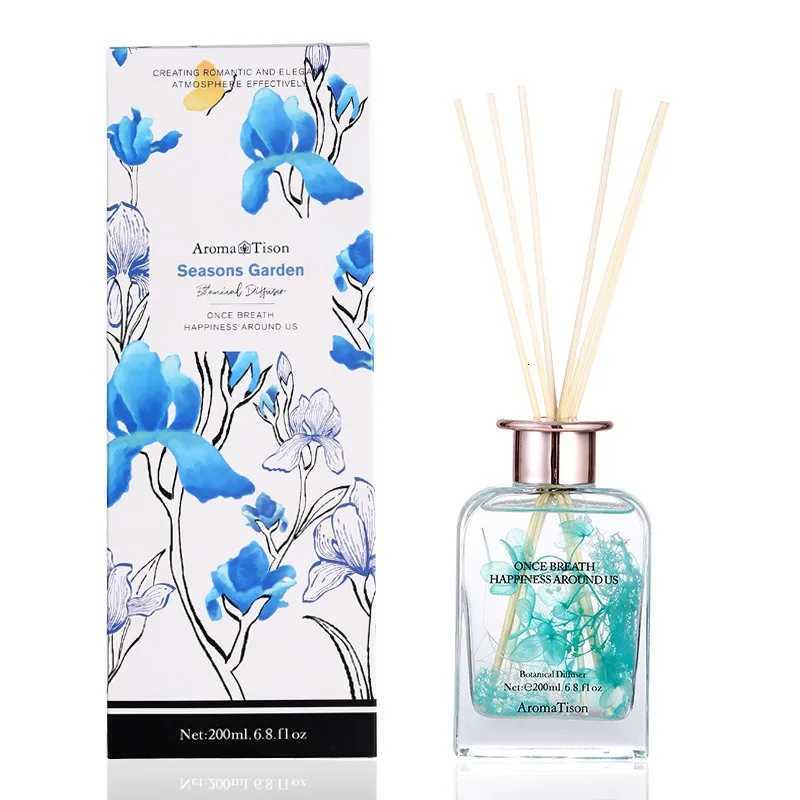 Preserved Flower Flameless Reed Diffuser - Natural Plant Aromatherapy for Home/Office Scent with Bamboo Sticks Y251204