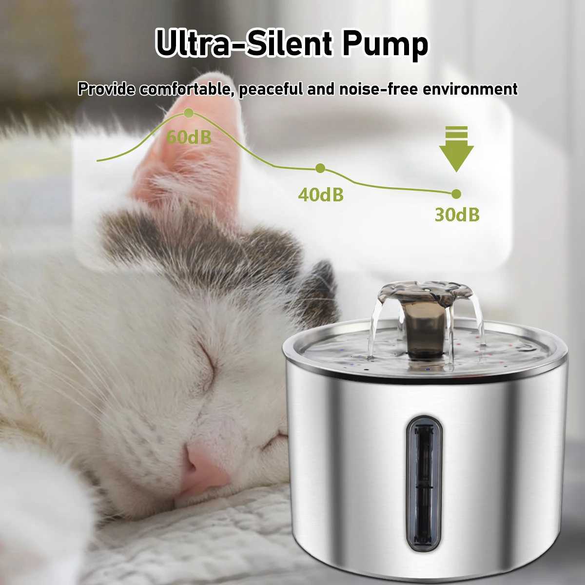 25L Stainless Steel Automatic Pet Water Dispenser Fountain For Cats And Dogs Drinking Bowl Easy To Clean Multiple Pets Supplies M251204